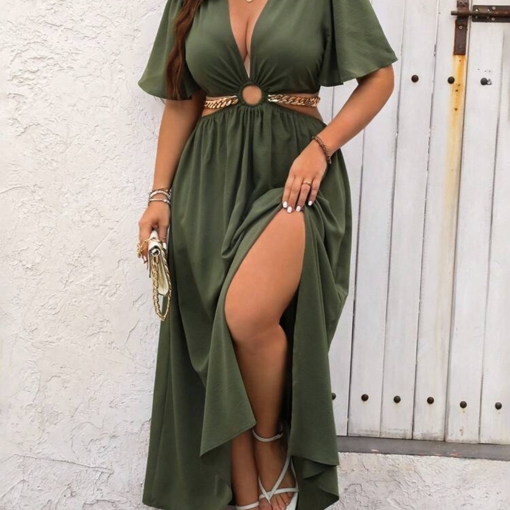 Elegant Green Maxi Dress
